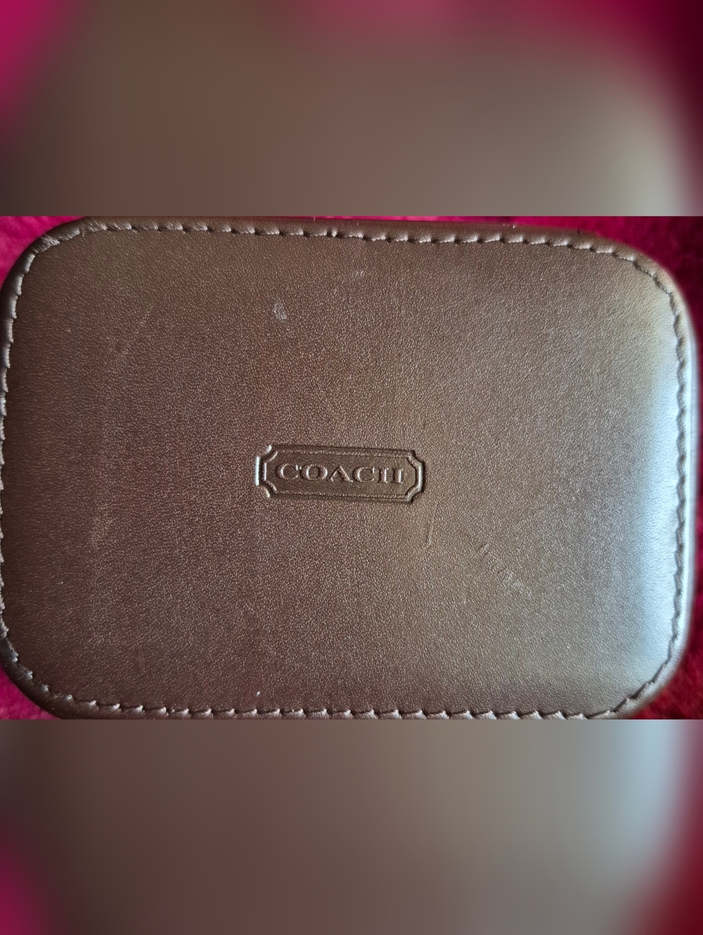 Coach Brown Leather Travel Case
